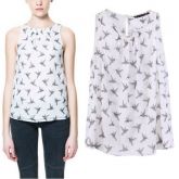 Blusa feminina beija-flor
